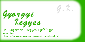 gyorgyi kegyes business card